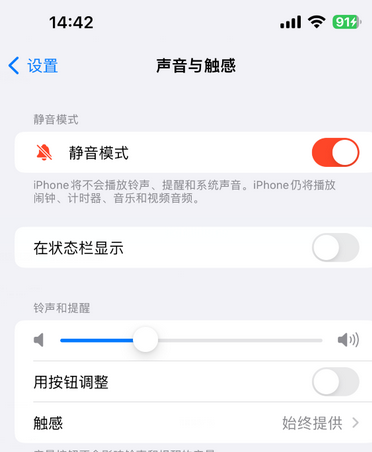 平和苹果15Pro维修网点分享iPhone15Pro系列机型中隐藏静音图标 
